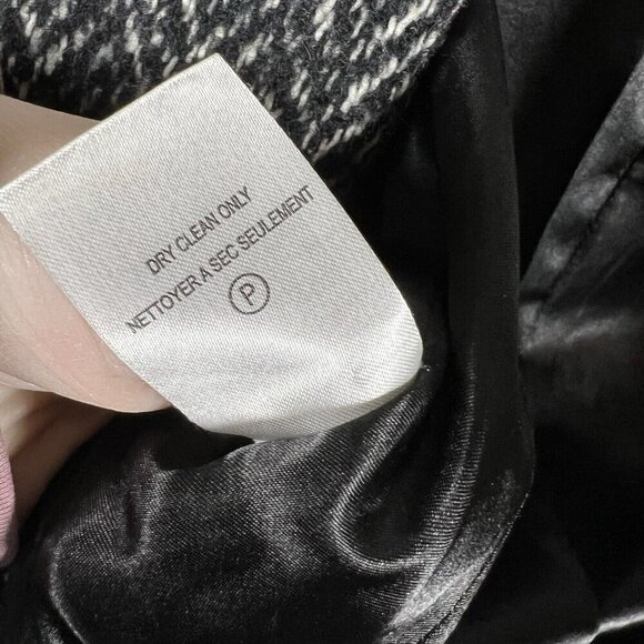 TRINA TURK WOOL BLEND button FRONT HERRINGBONE JACKET SIZE 12 MODERN Hooded Belt - Picture 10 of 11